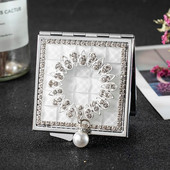 Modno žensko mini džepno kozmetičko ogledalo za šminkanje, dvostrano sklopivo kompaktno ogledalo za uljepšavanje, veleprodajni pokloni za zabave