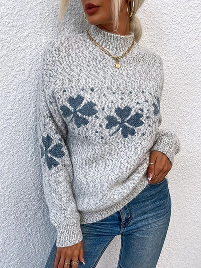 Jõulud kilpkonnaga naiste kampsunid, kootud pikkade varrukatega topid vabaaja roosad pulloverid, sügistalv, uus 2023. aasta kudumid