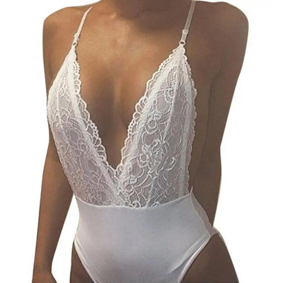 Lanxirui bodi Novi visokokvalitetni seksi čipkasti spoj bez leđa Ženske hlače bez rukava Kombinezoni Bodi Ženski 6. veljače