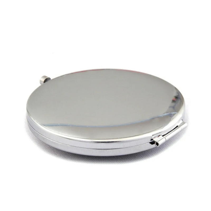 Spīdīgs dimanta kosmētikas spogulis, pārnēsājams abpusējs, salokāms kabatas kosmētikas spogulis sievietēm, meitenēm HD 2X tualetes spogulis grima rīki