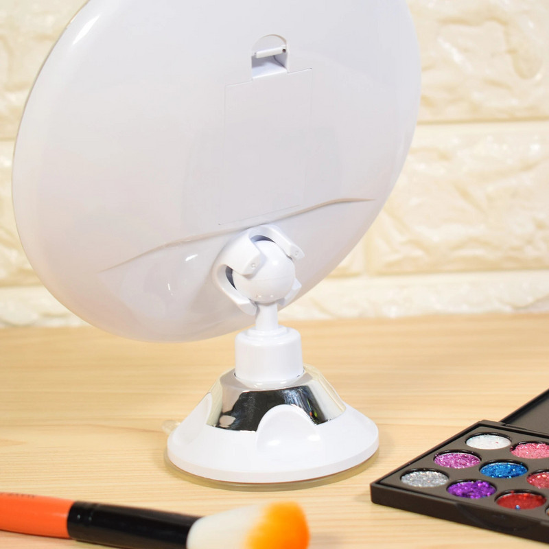 10-szeres nagyító sminktükör LED fénnyel 360 fokban forgatható kozmetikai hiúsági sminktükör tapadókorong Fürdőszoba zuhanytükör