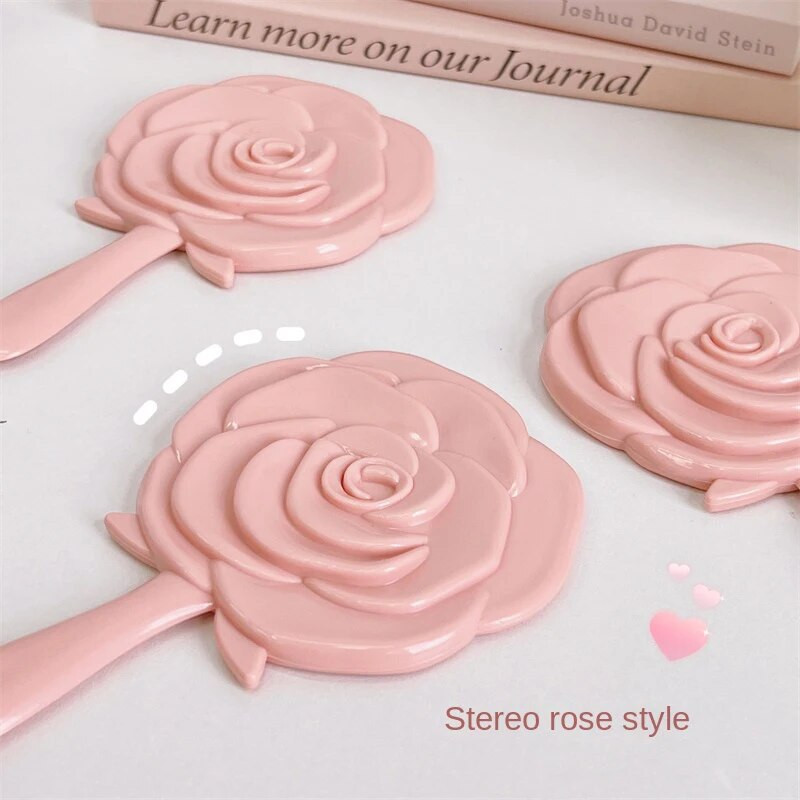 Rankinis kosmetinis veidrodis Vintage Rose makiažo veidrodis rankinis veidrodis kišeninis veidrodinis makiažo veidrodis kosmetinis kompaktiškas veidrodis moterims