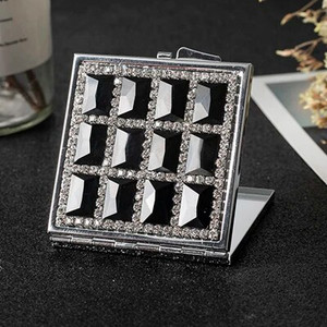 Mini Pocket kozmetikai sminktükör, 2-arcú, összehajtható kompakt tükör smink, virágos szív csípős ajak, nagykereskedelmi party-ajándékok