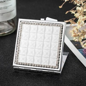 Mini Pocket kozmetikai sminktükör, 2-arcú, összehajtható kompakt tükör smink, virágos szív csípős ajak, nagykereskedelmi party-ajándékok