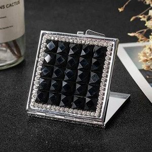 Mini Pocket kozmetikai sminktükör, 2-arcú, összehajtható kompakt tükör smink, virágos szív csípős ajak, nagykereskedelmi party-ajándékok