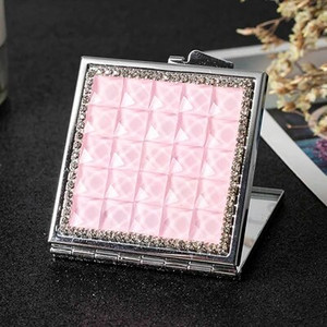 Mini Pocket kozmetikai sminktükör, 2-arcú, összehajtható kompakt tükör smink, virágos szív csípős ajak, nagykereskedelmi party-ajándékok