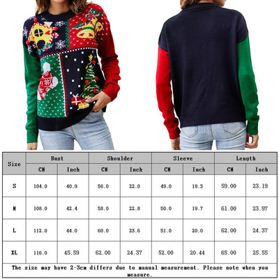 Ziemassvētki sieviešu trikotāžas džemperis brīvi pieguļošs sniegavīrs džemperi ar garām piedurknēm ikdienas džemperi Jaungada ikdienas apģērbs sieviešu apģērbs