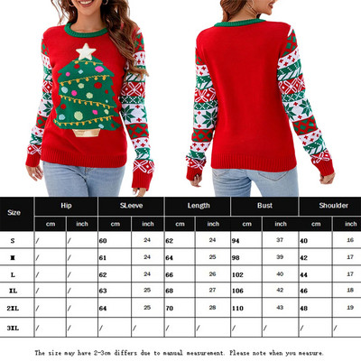 Ziemassvētki sieviešu trikotāžas džemperis brīvi pieguļošs sniegavīrs džemperi ar garām piedurknēm ikdienas džemperi Jaungada ikdienas apģērbs sieviešu apģērbs