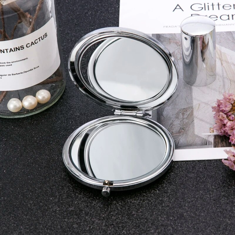 Mini Pocket Beauty kosmētiskais grims rokas spogulis, eleganta kristāla baleta meitene, Ziemassvētku dāvanas, salokāms palielināms spogulis