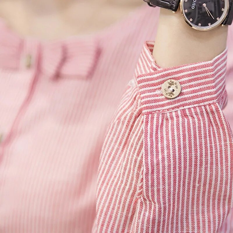 Πουκάμισα για έγκυες γυναίκες Φιόγκος Άνοιξη Χαλαρά άνετα Μπλούζες εγκυμοσύνης Μόδα Ριγέ ρούχα εγκυμοσύνης Casual πουκάμισο