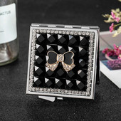 Mini kišeninis kosmetinis makiažo veidrodis, iš dviejų pusių sulankstomas, kompaktiškas grožio veidrodis, mielas peteliškės, didmeninės vakarėlio dovanos