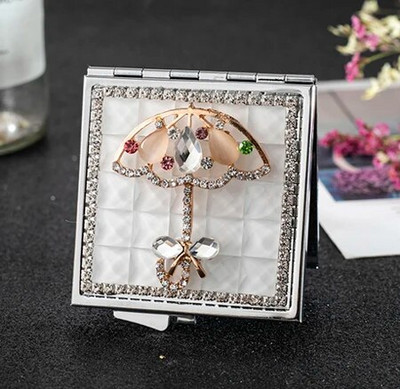 Modno žensko mini džepno kozmetičko ogledalo za šminkanje, dvostrano sklopivo kompaktno ogledalo za uljepšavanje, veleprodajni pokloni za zabave