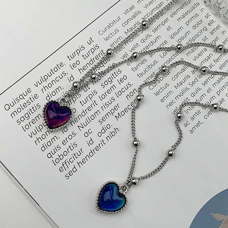 Feeling Emotional Sensitive Αποχρωματισμός Αγάπη Κρεμαστό Κολιέ από ανοξείδωτο ατσάλι με χάντρες κολιέ αλυσίδα δώρο Κοσμήματα Νέα μόδα