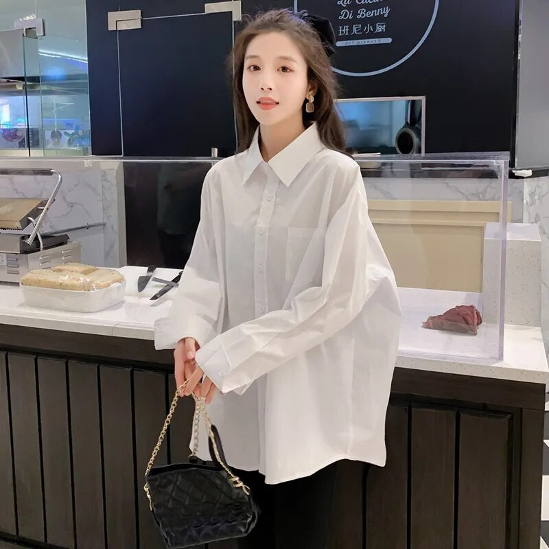 Proljetne majice za trudnice 2023. Modne bluze za trudnice s dugim rukavima i ovratnikom s vezom Odjeća za trudnice veće veličine