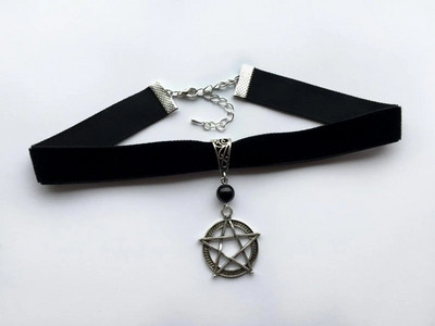 Spider Choker Black Velvet Choker gótikus ékszer Pókháló nyaklánc