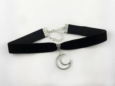 Spider Choker Black Velvet Choker gótikus ékszer Pókháló nyaklánc