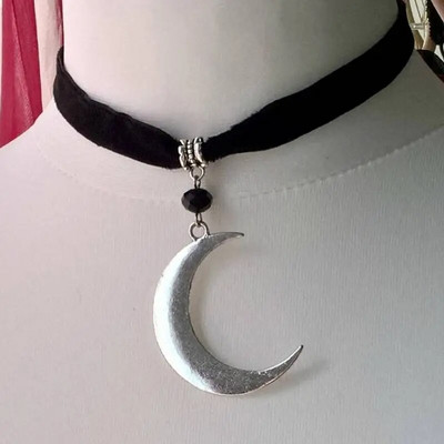 Spider Choker Black Velvet Choker gótikus ékszer Pókháló nyaklánc