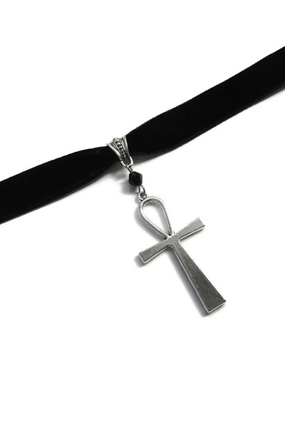 Spider Choker Black Velvet Choker gótikus ékszer Pókháló nyaklánc