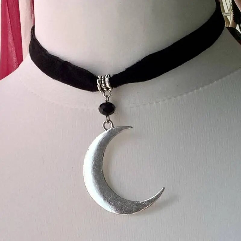 Spider Choker Black Velvet Choker gótikus ékszer Pókháló nyaklánc