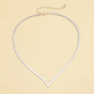 Korejska modna ravna ogrlica sa zmijskim lancem u obliku riblje kosti za žene Nakit Šarm Party Choker Ogrlica Poklon za zabavu Collare Para Mujer