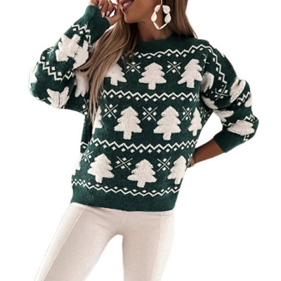 Jesen Zima Ženski božićni pulover Ženski pleteni puloveri Rollneck pleteni pulover Topli ženski džemper Fit ležerni pulover