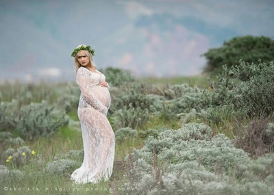 Haljina za trudnice Novi rekviziti za trudničke fotografije Ženska trudnička odjeća Čipkana haljina za trudničke fotografije Odjeća