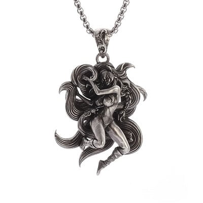 Nerūdijančio plieno Kūrybingos asmenybės maldos angelas pakabukas karoliai Vyrų ir moterų mados tendencijos Hip Hop Punk Priedai Papuošalai