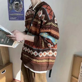 Rūtains džemperis Vīriešu Harajuku Y2K Korejas stils Modes Silts Pulovers Vīriešu Augstas kvalitātes vīriešu Ziemassvētku džemperi Vīriešu audums