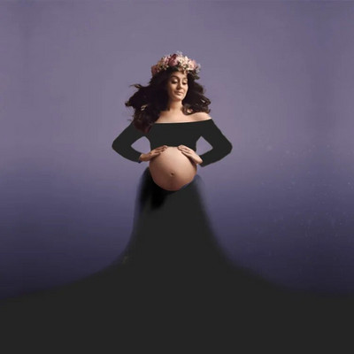 Női terhes fotózás ruhák hosszú ujjú kismama ruhák fotózáshoz Ruha baba zuhany terhes ruha fényképezés