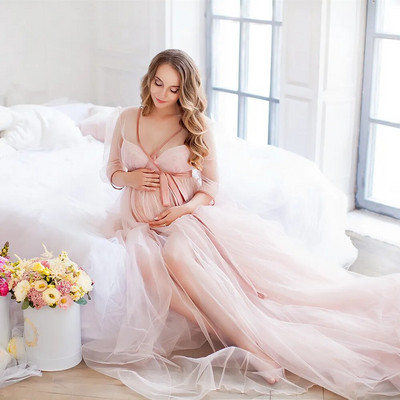 Kismama fotózás kellékek terhesruha fotózás Kismama ruhák fotózáshoz Terhes ruha Tüll maxi ruha 2023