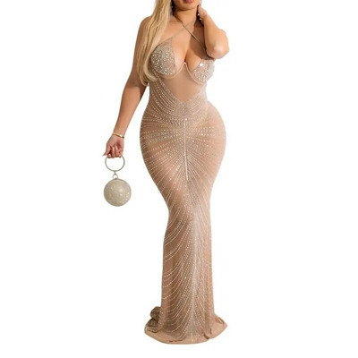 Nėščiųjų fotografijos suknelė, kūdikio dušo suknelė Seksuali berankovių blizgus Kalnų krištolas deivės kostiumas nėščios moters fotosesijos rekvizitai