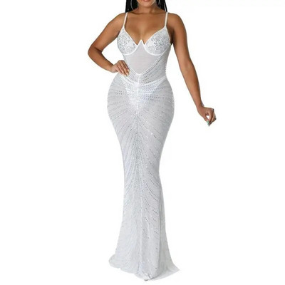 Nėščiųjų fotografijos suknelė, kūdikio dušo suknelė Seksuali berankovių blizgus Kalnų krištolas deivės kostiumas nėščios moters fotosesijos rekvizitai