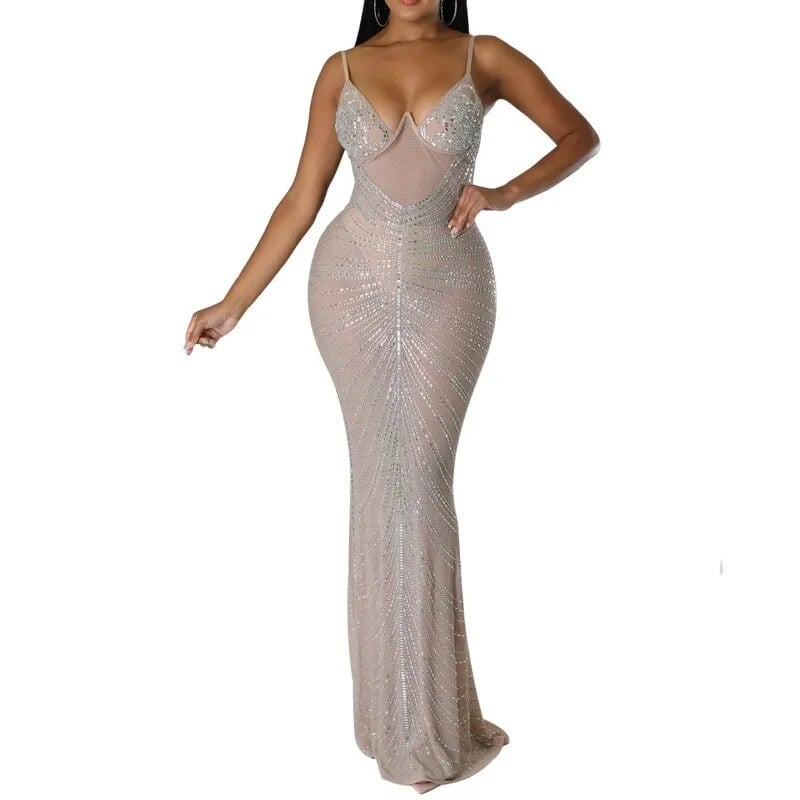 Nėščiųjų fotografijos suknelė, kūdikio dušo suknelė Seksuali berankovių blizgus Kalnų krištolas deivės kostiumas nėščios moters fotosesijos rekvizitai