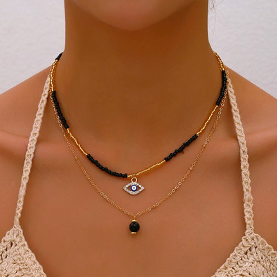 Boemske višeslojne ručno izrađene perle, lančići, modne ogrlice, rese, šareni kristalni privjesak, nakit za žene, dodaci X0180