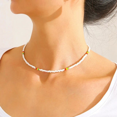 Boemske višeslojne ručno izrađene perle, lančići, modne ogrlice, rese, šareni kristalni privjesak, nakit za žene, dodaci X0180