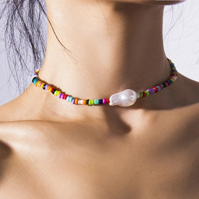 Boemske višeslojne ručno izrađene perle, lančići, modne ogrlice, rese, šareni kristalni privjesak, nakit za žene, dodaci X0180