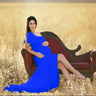 Új hosszú szexi kismama ruha fényképezési kellékek fotó csipke díszes terhes nők Karácsonyi kismama hosszú ruha