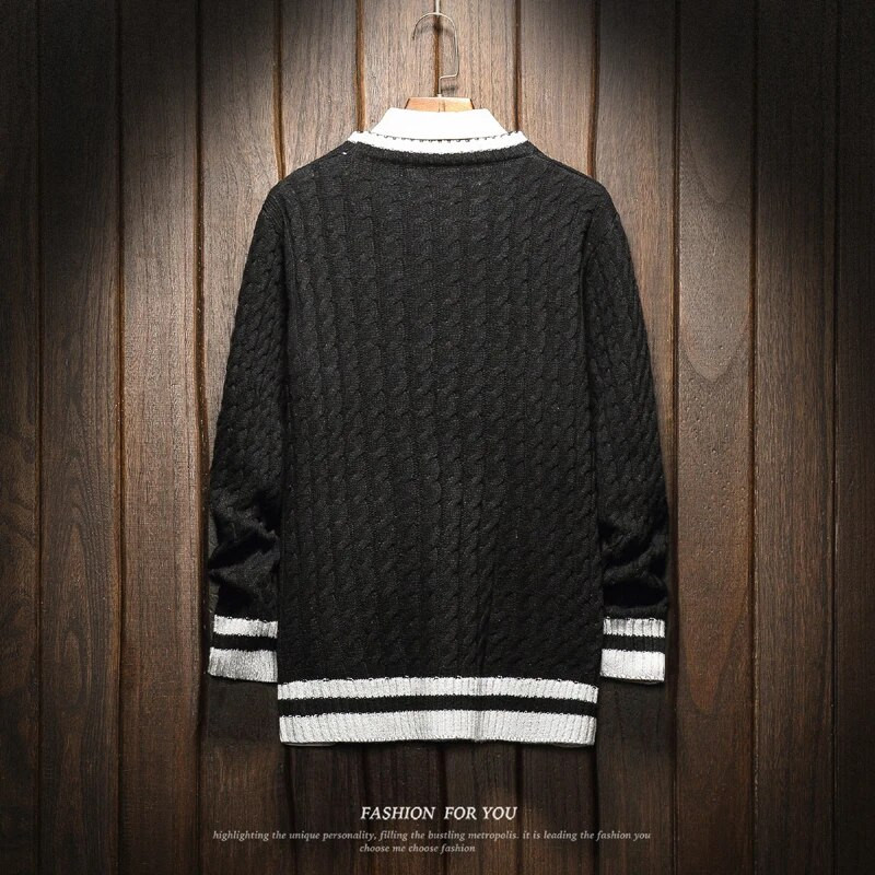 Božićni muški puloveri Zimska odjeća 2020. Azijski plus veličine M-4XL 5XL 6XL Japanski stil Ležerni standardni dizajnerski puloveri