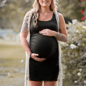 Trudničke haljine Ljetne mekane haljine s naborima do kroja Haljine za trudnice Odjeća za trudnice