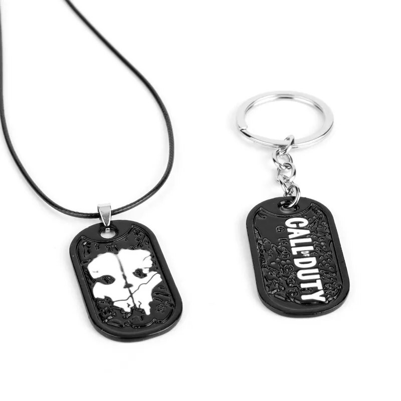 Παιχνίδι Jewelry Call Military Ghosts Dog Tag γούρι Κρεμαστό κολιέ Duty Μεταλλικό μπρελόκ