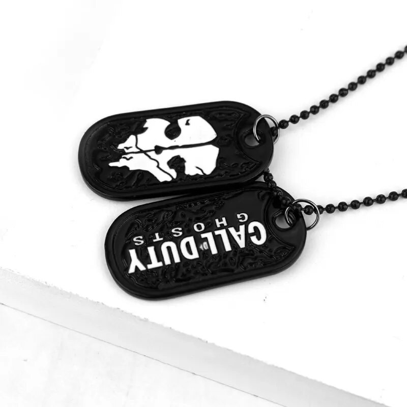 Παιχνίδι Jewelry Call Military Ghosts Dog Tag γούρι Κρεμαστό κολιέ Duty Μεταλλικό μπρελόκ