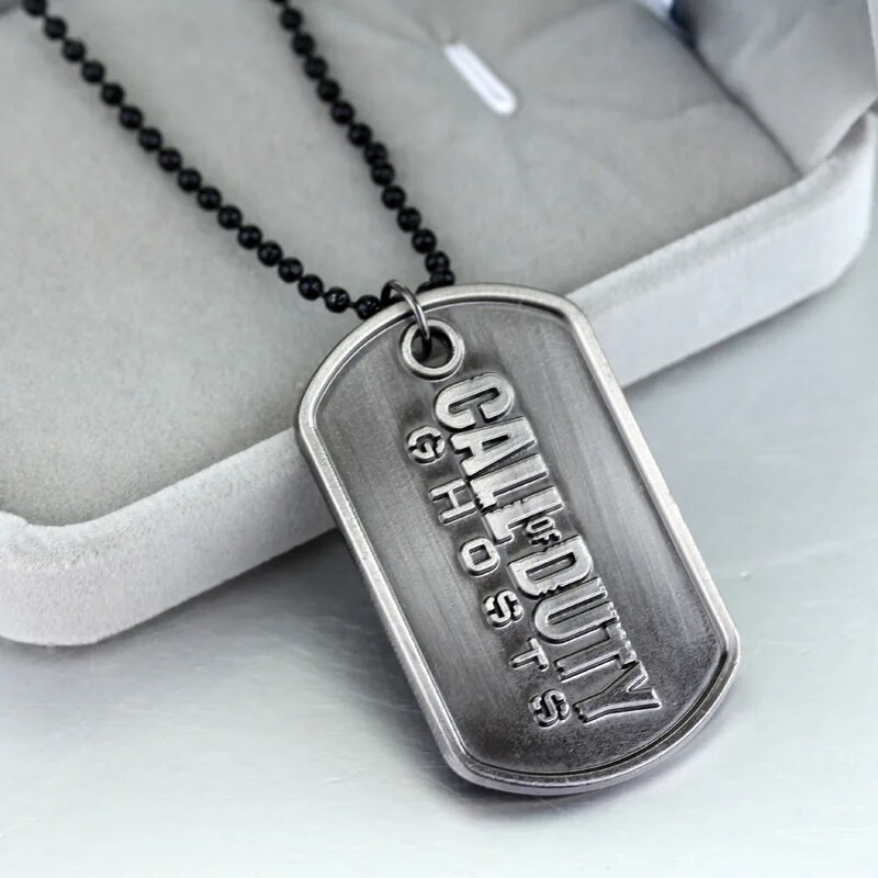 Παιχνίδι Jewelry Call Military Ghosts Dog Tag γούρι Κρεμαστό κολιέ Duty Μεταλλικό μπρελόκ