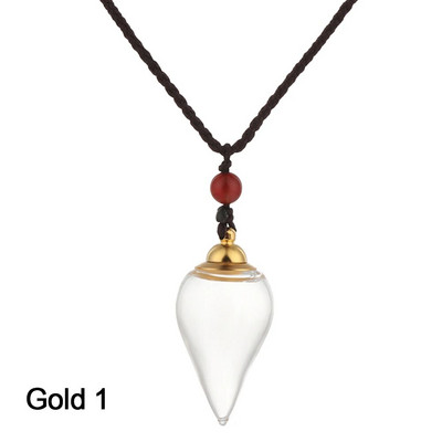 Nova ogrlica od staklene bočice koja se može otvoriti u obliku kapljice vode, bočica parfema, privjesak, čelični lanac, ogrlica, bočica s difuzorom ulja, nakit