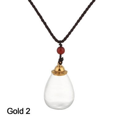 Nova ogrlica od staklene bočice koja se može otvoriti u obliku kapljice vode, bočica parfema, privjesak, čelični lanac, ogrlica, bočica s difuzorom ulja, nakit