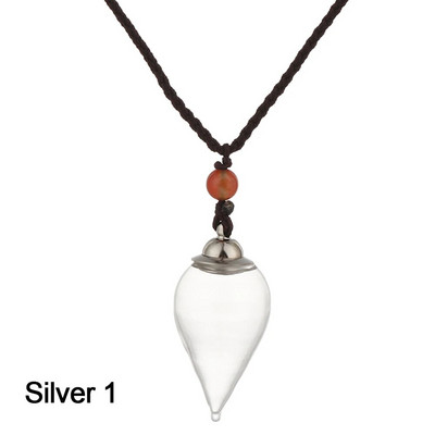 Nova ogrlica od staklene bočice koja se može otvoriti u obliku kapljice vode, bočica parfema, privjesak, čelični lanac, ogrlica, bočica s difuzorom ulja, nakit