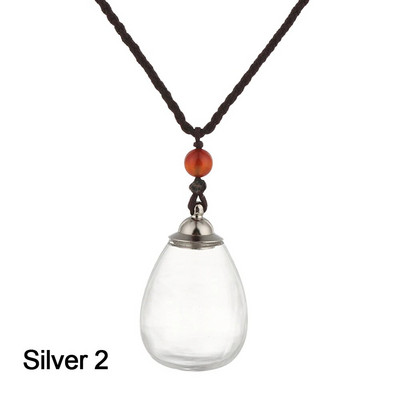 Nova ogrlica od staklene bočice koja se može otvoriti u obliku kapljice vode, bočica parfema, privjesak, čelični lanac, ogrlica, bočica s difuzorom ulja, nakit