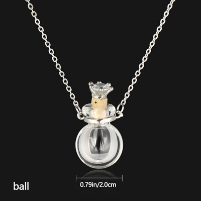 Nova ogrlica od staklene bočice koja se može otvoriti u obliku kapljice vode, bočica parfema, privjesak, čelični lanac, ogrlica, bočica s difuzorom ulja, nakit