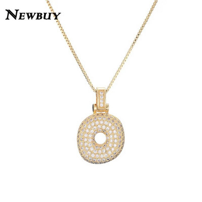 NOVOKUPI CZ Ogrlica s privjeskom od cirkonijskih kristala 26 slova AZ za muškarce Žene Punk Ogrlica s inicijalima imena Modni hip hop nakit