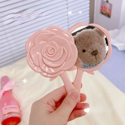 Retro rožės gėlės forma 3D stereo kosmetinis makiažas kompaktiškas veidrodis 4 spalvos Pasirinkite rankinį veidrodį Rankinis veidrodis kompaktiškas veidrodis