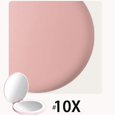 2X/10X didinamasis veidrodis rankinis makiažo veidrodis 6500K LED makiažo veidrodis dvipusis kišeninis makiažo veidrodis Magnetinis kosmetinis veidrodis